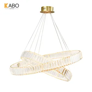 Lámpara colgante moderna Lámparas de techo Lámpara de araña de cristal LED Lámpara colgante para sala de estar