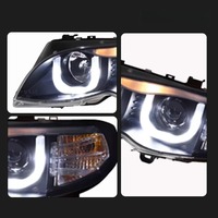 Phares E46 1998-2002, mise à niveau pour phares de Série 3, feux de jour laser DRL, double faisceau, lentilles, feux de jour modifiés pour BMW