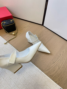 Zapatos de Tacón Alto Mary Jane con Punta en Pico y Tacón de Aguja, de Cuero Lacado, con Cierre de Hebilla, Tacón Cuadrado Retro, de Cuero Genuino, para Boda - Product Image 5