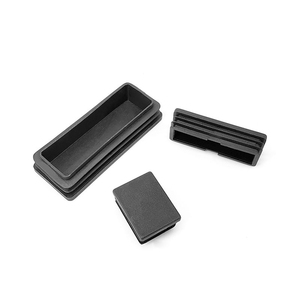 ฝาปิดปลายท่อสี่เหลี่ยม PE ผลิตจากพลาสติกฉีดขึ้นรูป สำหรับปิดท่อ - Product Image 1