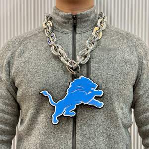 Trong Kho Sư Tử Bóng Đá Hổ Đội Bóng Chày Jumbo Kim Loại Lớp Phủ Chuỗi 3D Logo Fan Chuỗi Tùy Chỉnh Bọt Vòng Cổ Cho Detroit Fan - Product Image 2