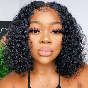 Coolhair <strong>Wig</strong> High Quality Small 100% Density Fashionable Loose Deep Wave Curly Synthetic Fiber Headband <strong>Afro</strong> Black Women - Product Image 3