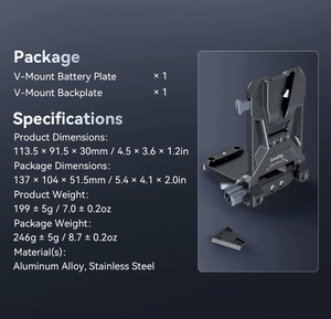 Nhỏ Giàn Khoan 4505 Hợp kim nhôm V-mount Battery Mount tấm Phụ Kiện máy ảnh - Product Image 4