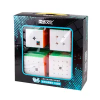 Moyu hediye kutusu Mofang Jiaoshi 2x2 3x3 Stickerless 4x4 sihirli 5x5 hız küp hediye seti Meilong toptan çocuklar için