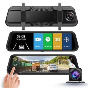 9.66inch đầy đủ Led Carplay streaming gương chiếu hậu 1080P HD Dash Cam WDR phía trước phía sau ghi âm kép IPS tương thích điện thoại di động - Product Image 1