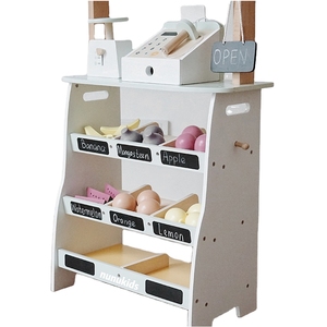 Certifié CE Crème glacée solide en bois drôle Faire semblant de cuisine Jouets pour enfants Magasin de simulation Maison de jeu Panier - Product Image 3