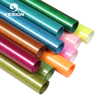 Fábrica al por mayor Corea calidad brillo hojas de vinilo rollos Vinil Textil brillo HTV Transferencia de Calor vinilo para ropa camiseta