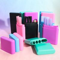 Boîte de rangement pour cigarettes à 4 trous, étui à cigarettes et boîte de rangement pour briquet, accessoires pour fumeurs, étui à cigarettes
