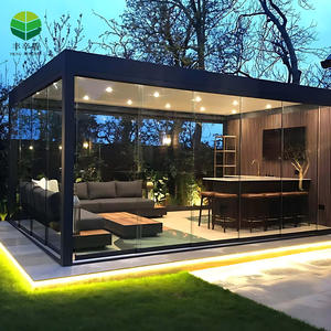 Bağlantısız elektrikli Pergola alüminyum açık biyoiklim Pergola motorlu bahçe Pergola açık lüks güneşlik - Product Image 1