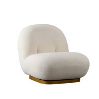 Design mignon Sherpa tissu luxe chaise d'appoint siège de loisirs pivotant unique pour salon salon chambre maison hôtels
