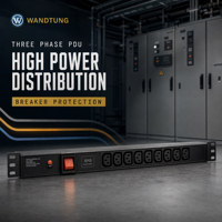PDU de rack basique avec prises de 8 à 24 sorties, 10A à 32A, monophasé, distribution d'alimentation intelligente pour armoires de serveurs