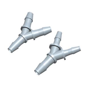 Raccord en Y en plastique PP blanc de qualité supérieure, de qualité sanitaire, avec insert en silicone, pour tuyau d'eau et de gaz, connecteur pagode, vente en gros - Product Image 1