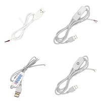 Câble USB personnalisé 5V 2A 22AWG avec interrupteur tactile à gradation et contrôleur de gradation 4 touches pour bande LED, compatible température de couleur simple ou double