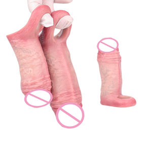 FAAK-G1321 simulasi pemanjang Penis pria secara efektif meningkatkan ukuran bahan silikon aman lengan Penis tersedia dalam dua ukuran - Product Image 1