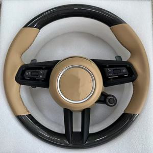 Volant en fibre de carbone pour Porsche Panamera Cayenne Macan 718 911 Cayman 918 Taycan Boxster Carrera 996 997 987 <span class=keywords><strong>991</strong></span> - Product Image 6