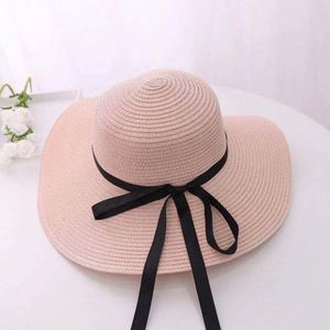 Chapeau de paille Panama pour enfants, tendance, décontracté, pour l'été, la pêche en plein air, à large bord, avec nœud, pour les vacances à la plage - Product Image 6