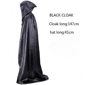 <span class=keywords><strong>Halloween</strong></span> Kostuum Lange Capuchon Capes Dood Tovenaar Heksenmantel Voor Volwassenen Mannen En Vrouwen Cosplay Decoratie Tv Karakter Manteau - Product Image 2