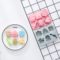 Moule en silicone en stock à thème abeille pour chocolat, gâteaux, bonbons gélifiés, desserts, savons faits main et plâtre, Chine