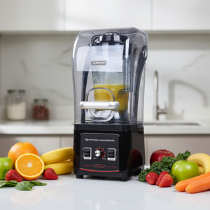 Potente Licuadora Comercial para Jugos y Smoothies con Velocidad Variable, <span class=keywords><strong>6</strong></span> Cuchillas, Diseño Resistente para Triturar Hielo y Cubierta Acústica - Product Image 1