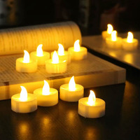 Dropshipping Bougie lumineuse LED étanche Bougies LED en plastique Bougies LED chauffe-plat sans flamme avec piles