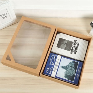 Tùy Chỉnh Bán Buôn Thiết Kế In Ấn Logo Tái Chế Khăn Cuốn <span class=keywords><strong>S</strong></span>ách Quà Tặng Rõ Ràng Kraft Hộp Giấy Với Cửa <span class=keywords><strong>S</strong></span>ổ Nắp - Product Image 3