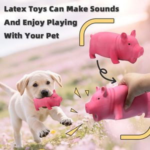 Con chó đồ chơi Squeaky Pig-shaped đồ chơi, một tương tác vật nuôi nhai đồ chơi với một squeaking âm thanh - Product Image 2