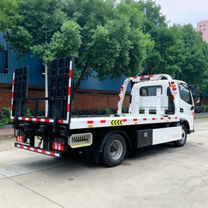 Small JAC 3 Ton <b>Flatbed</b> Wrecker <b>Truck</b> 4x2 Slidebed Tow <b>Truck</b> with Underlift and Winch for Sale - Product Image 3