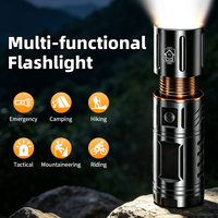 Lampe torche zoomable haute luminosité, longue portée plus de 500 m, étanche, LED, pour le camping, les activités de plein air et les situations d'urgence