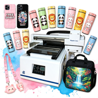 Mesin Printer UV 4030 4060 A3 A2 Flatbed dengan Dua Head Epson XP600 I3200 untuk Produsen Pencetakan Casing Ponsel, Kaca, dan Kayu