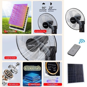 Ventilateur mural solaire de 16 pouces, économie d'énergie, pour la maison, le dortoir, Afrique du Sud-Est, vente en promotion - Product Image 3