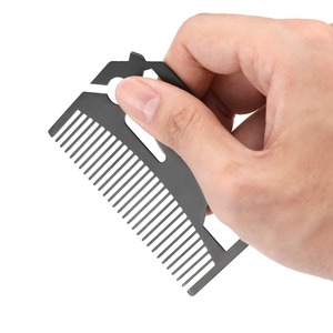Herramienta de tarjeta de Peine de barba 10 en 1 de acero inoxidable irrompible - Product Image 4