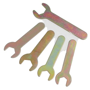 Nhà Máy OEM Biểu Tượng Tùy Chỉnh Carbon Thép Mạ Kẽm Brassy 6 Để 22 Mm Đơn Giản Flat Open End Cờ Lê Cờ Lê - Product Image 3