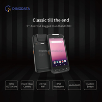 Computadora Portátil Dingdata E50H de 5 Pulgadas IPS IP67 Resistente al Agua con Android 15, CPU MTK, 64G, NFC, Escáner de Código de Barras 2D, RFID, WiFi, 4GB, GMS