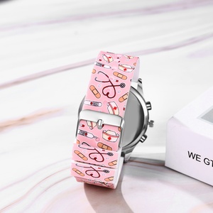 Reloj de Pulsera para Enfermeras Jewelrywe, Pulsómetro, Correa de Silicona, Fácil de Leer, Relojes de Cuarzo para Enfermeras y Médicos - Product Image 3