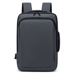 Sac à dos pour ordinateur portable 15,6 pouces pour homme, personnalisé OEM, sac à dos d'affaires fin, imperméable, en cuir, pour étudiants, voyage, antivol, sac à dos scolaire avec USB - Product Image 2