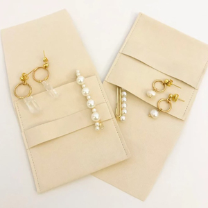 Custom Microfiber Suede Jewelry Pouch with Logo Premium Packaging for Necklaces and Gifts for Jewelry Boxes - Product Image 2