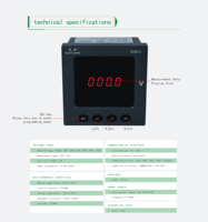 Voltímetro Digital Monofásico de Alta Precisión EastSong ES96-U 96*96mm con Comunicación RS485 Modbus RTU para Montaje en Panel IP65