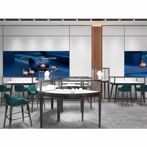 Diseño Interior Moderno en Estilo Negro con Renderizado 3D para Pequeñas Joyerías Comerciales, Diseño de Vitrinas para Tiendas de Joyería - Product Image 6