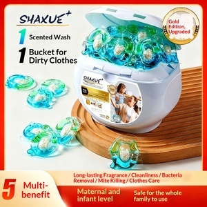 61 capsules de lessive 3-en-1 de 11g, élimination des taches, protection des couleurs, lavage des vêtements, concentré floral fruité - Product Image 6