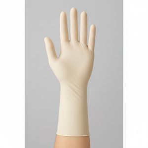 Gants d'examen en latex confortables de 12 pouces, sans poudre, jetables, avec manchette longue pour la protection des mains - Product Image 1