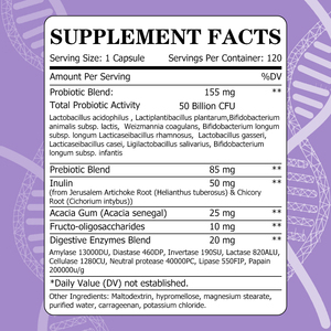Best Selling Probiotic Capsules with Total Probiotic Activity Supports Accelerated Support Rates Supports Digedtive System - Product Image 2