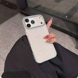 <span class=keywords><strong>Coque</strong></span> de téléphone antichoc de luxe en <span class=keywords><strong>marbre</strong></span> et diamant avec cadre d'appareil photo scintillant pour <span class=keywords><strong>iPhone</strong></span> 17 Pro Max 17 Air 16 15 14 13 12 <span class=keywords><strong>11</strong></span> - Product Image 4