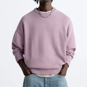 Maglione con LOGO personalizzato da uomo a maniche lunghe maglieria a girocollo abiti da uomo lavorati a maglia Pullover invernale maglioni da uomo