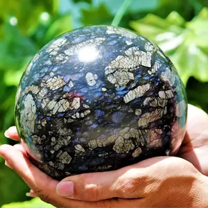 Bola de cristal natural Curación Cristal Energía Piedra Azul QueSera Llanite Esfera para decoración del hogar y regalo mineral - Product Image 5