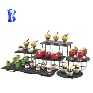 OKEY Stainless Steel Food Catering Stand Buffet For Food Display Restaurant Wedding Cake Stand Buffet Riser Display Dessert Stan