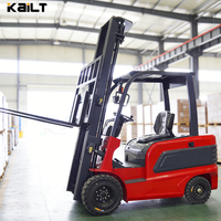Chariot élévateur électrique tout-terrain de 4 tonnes, capacité de levage de 6000 mm, adapté au pavé, au gravier et à la boue