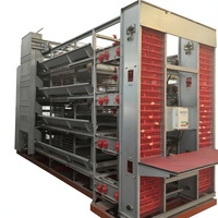 Nouvelle cage à poules de type H de style européen, système d'alimentation automatique et de collecte des œufs, acier galvanisé à chaud durable