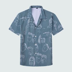 Camisa Hawaiana con Estampado Digital Personalizado Aloha, Nueva Camisa de Playa de Verano para Hombre, Camisa de Manga Corta para Hombre - Product Image 1