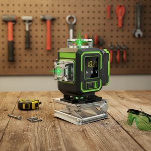 Niveau laser de positionnement multi-lignes 4D vert 16 lignes pour usage industriel et bricolage avec batterie au lithium 18650 - Product Image 1