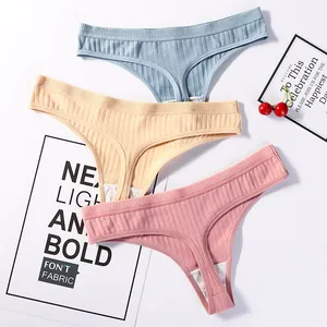 Bán buôn phụ nữ của tinh khiết thấp eo cotton đồ lót thong cô gái một mảnh Bowknot g chuỗi T-back quần lót